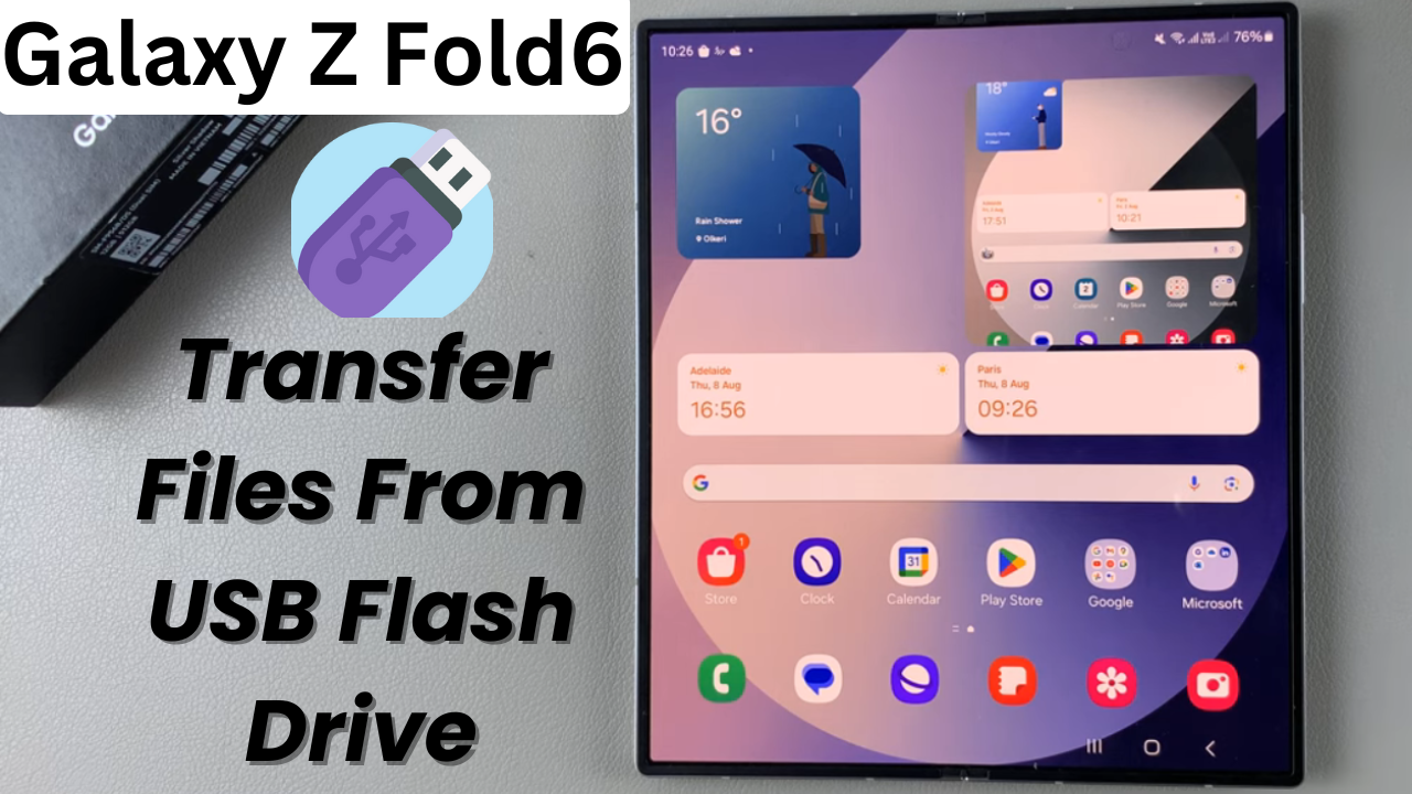 How To Transfer Files From USB Flash Drive To Samsung Galaxy Z Fold 6 ...