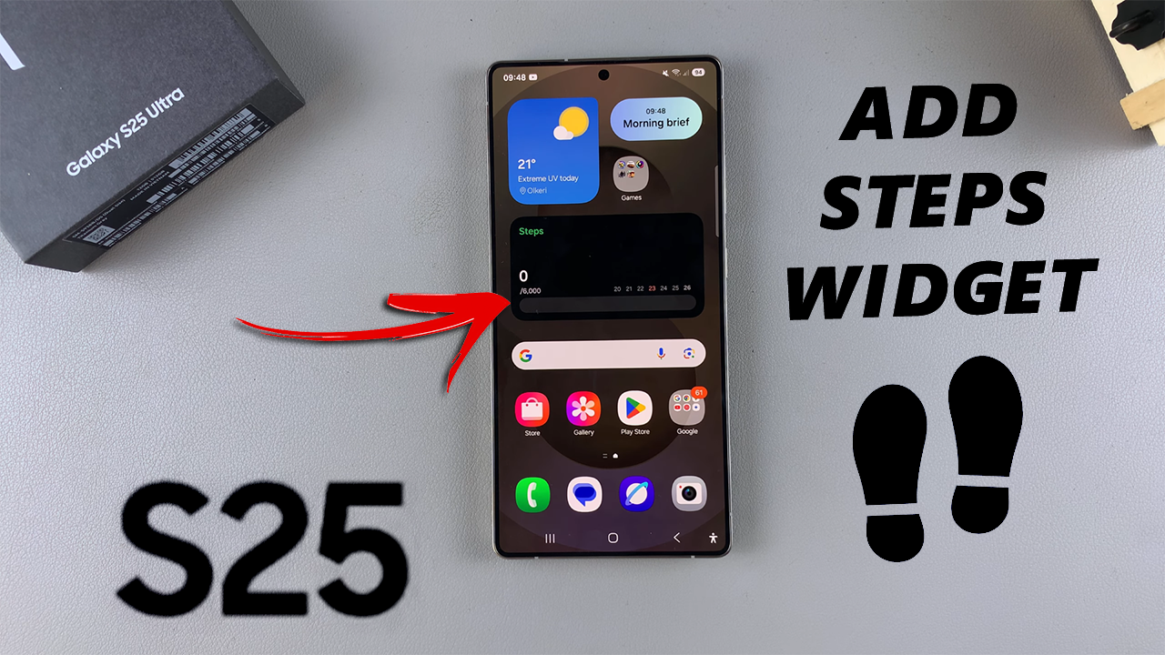 How To Add Steps Widget To Home Screen On Galaxy S25