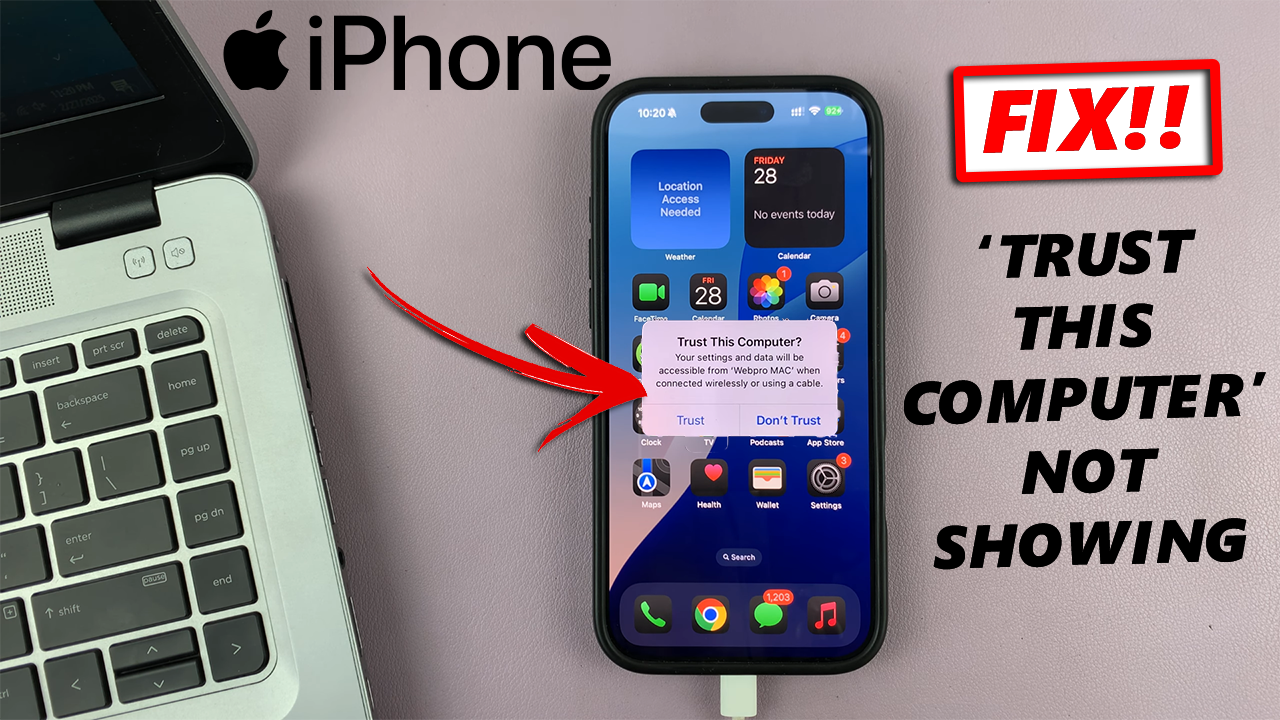 Trust Computer Screen How To FIX Trust This Computer Pop Up Not Showing On iPhone