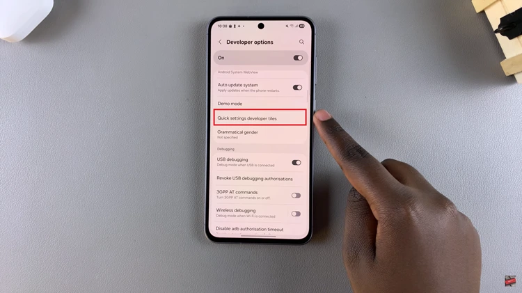 How To Add Wireless Debugging Shortcut To Quick Settings Panel On Samsung Galaxy A56