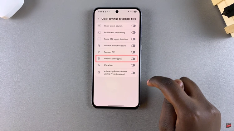 How To Add Wireless Debugging Shortcut To Quick Settings Panel On Samsung Galaxy A56