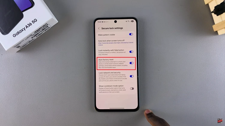 How To Disable Auto Factory Reset After 20 Failed Unlock Attempts On Samsung Galaxy A56