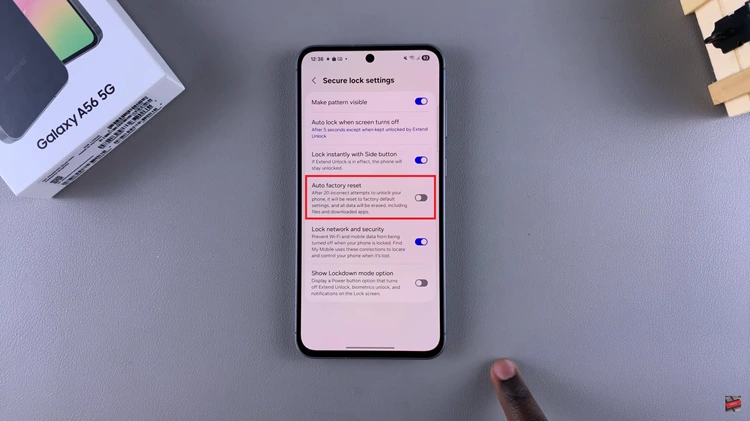 How To Enable Auto Factory Reset After 20 Failed Unlock Attempts On Samsung Galaxy A56