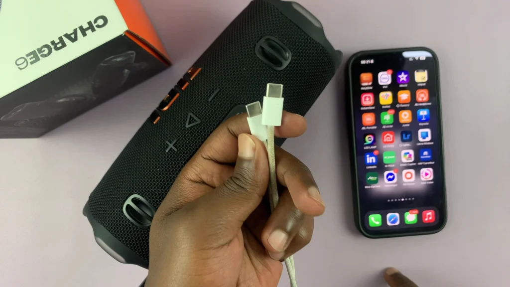 How To Connect JBL Charge 6 To Phone via Cable