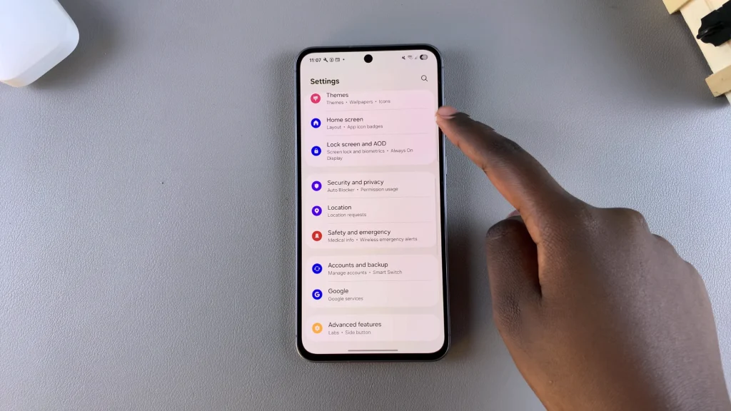 Home Screen Settings On Galaxy A56/A36/A26