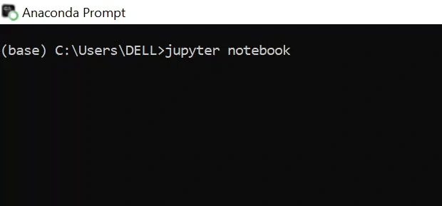 Anaconda Prompt to Launch Jupyter Notebook
