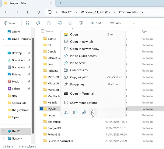 How To Completely Uninstall MySQL In Windows