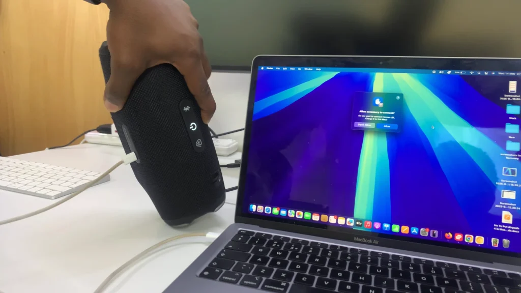 How To Connect JBL Charge 6 To MacBook via Cable