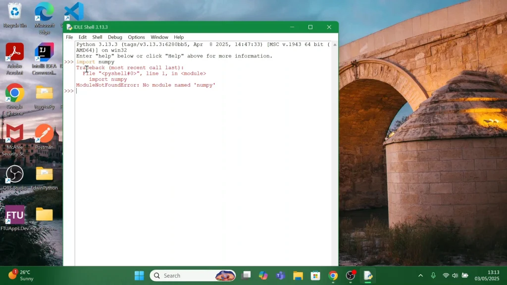 Confirm NumPy is Installed