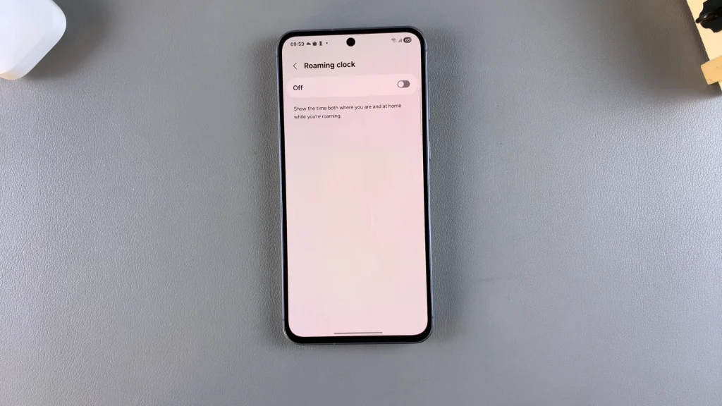 How To Disable Roaming Clock On Galaxy A36/A26/A56