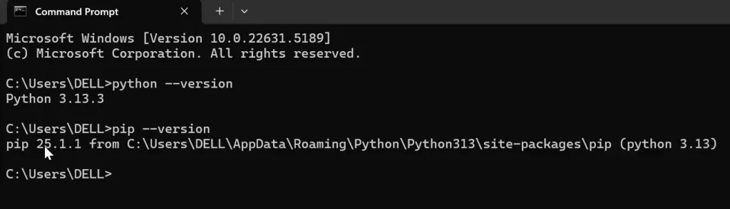 Python & pip Versions On Windows