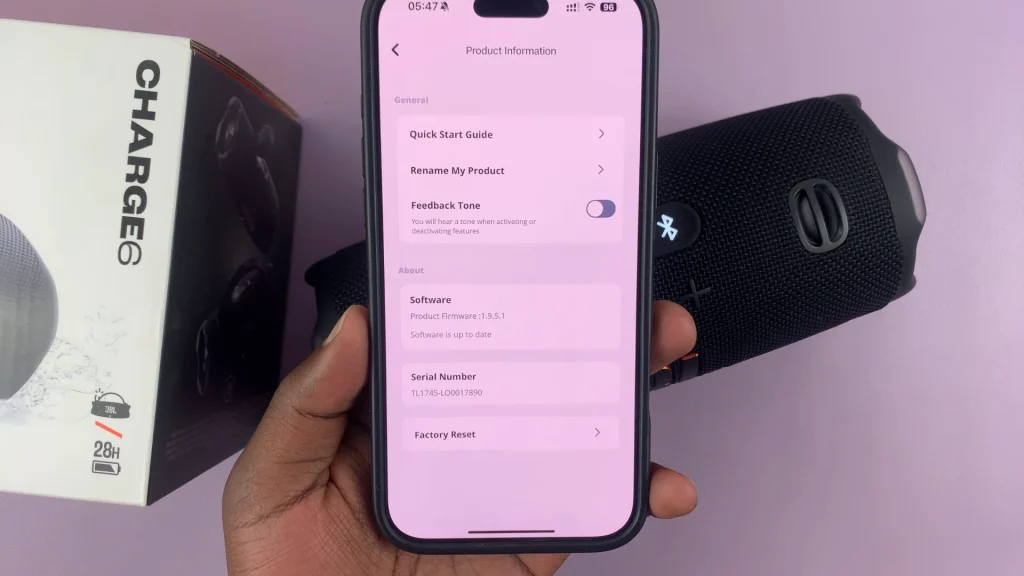 Find The Serial Number Of JBL Charge 6