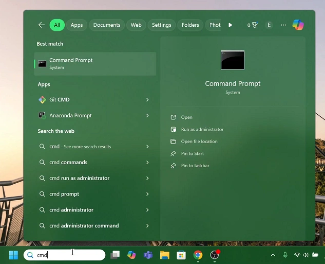 CMD In Windows