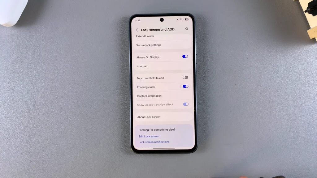 How To Disable Touch & Hold To Edit Lock Screen On Galaxy A36/A56/A26