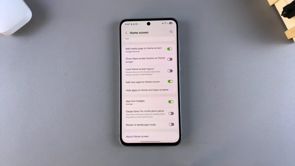 How To Enable Add New Apps To Home Screen On Galaxy A56/A36/A26