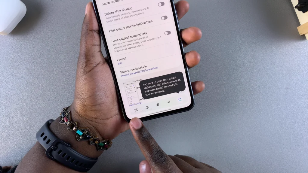 Show Toolbar After Capturing Screenshot On Galaxy A36/A56/A26