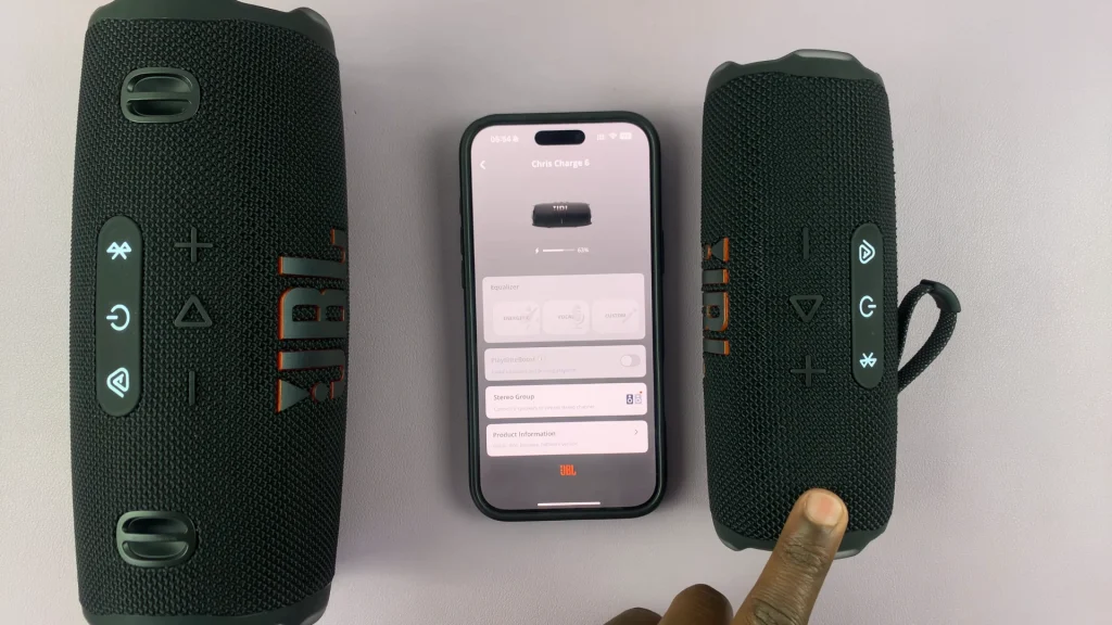 Auracast Buttons On JBL Speakers