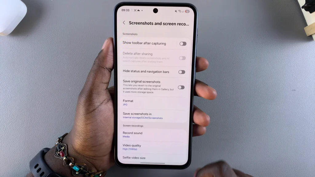 How To Disable Show Toolbar After Capturing Screenshot On Galaxy A36/A56/A26