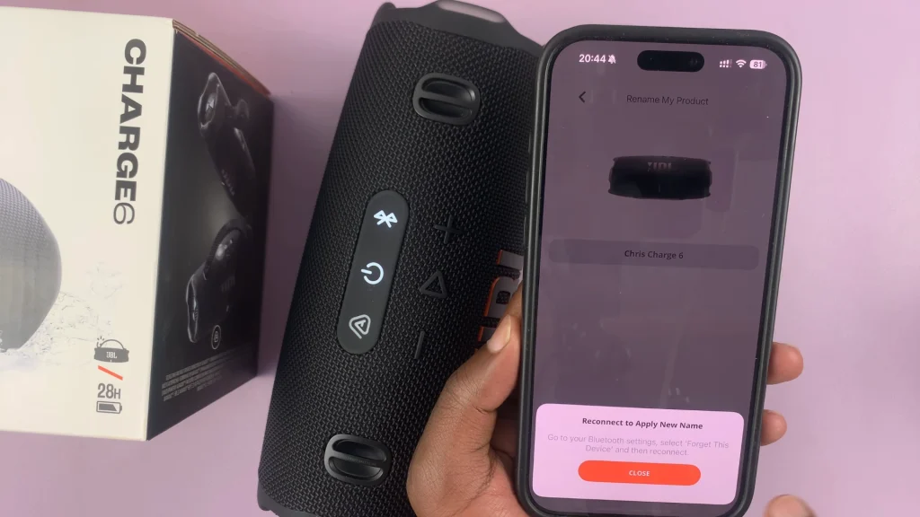 Change JBL Charge 6 Name