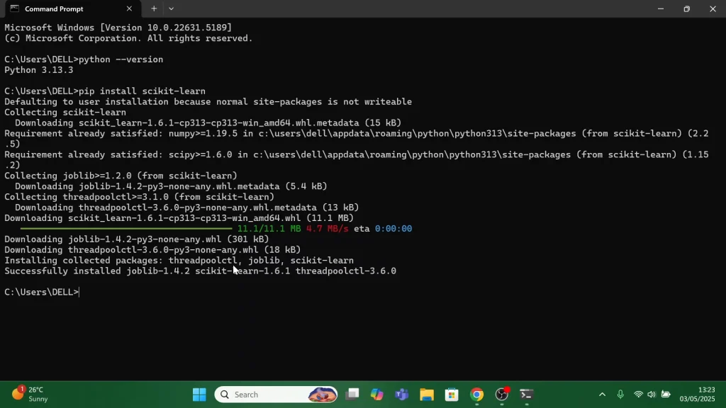 Install Scikit-learn In Windows