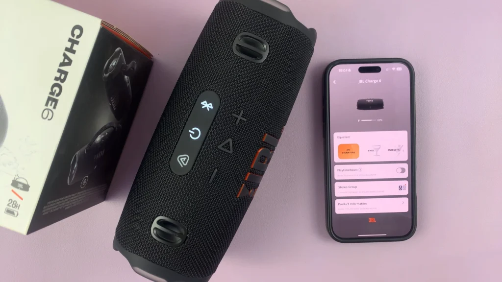JBL Charge 6 On JBL Portable App