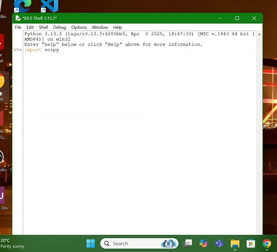 SciPy In IDLE