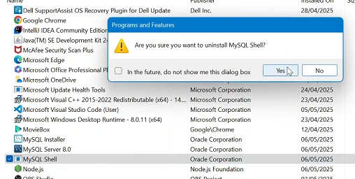 How To Uninstall MySQL Shell