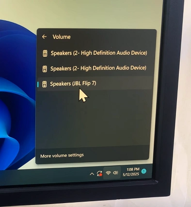 Set JBL Flip 7 As Sound Output Device On Windows