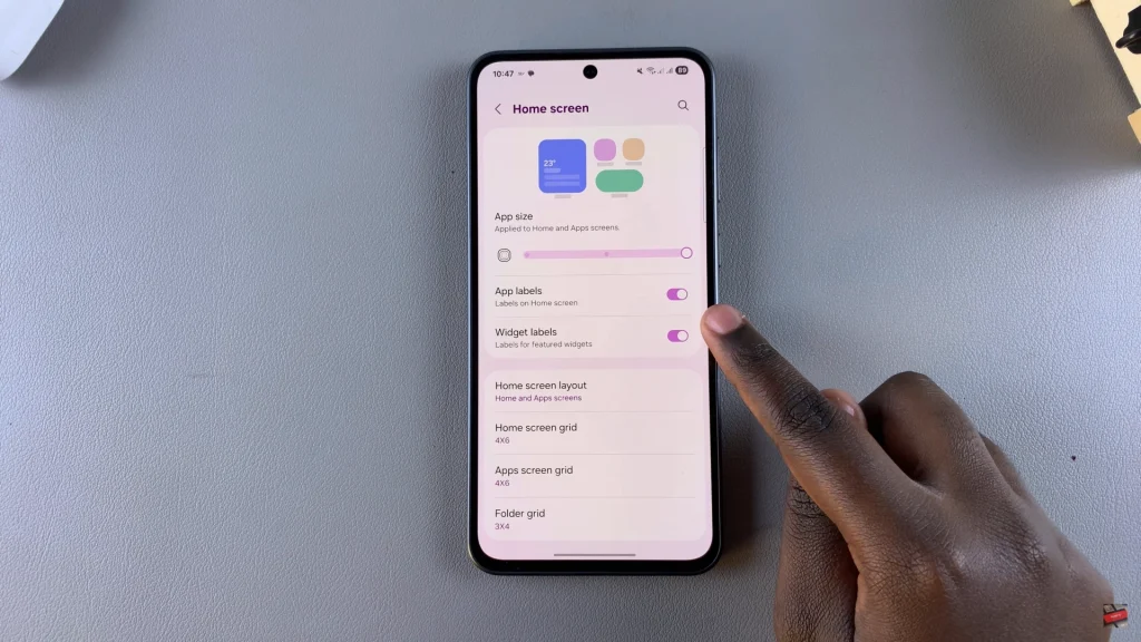 How To Add & Remove Widget Labels On Samsung Galaxy A56