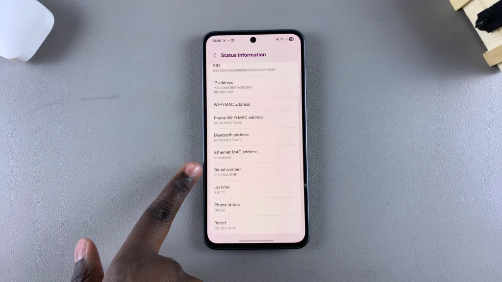 How To Check Serial Number Of Samsung Galaxy A56