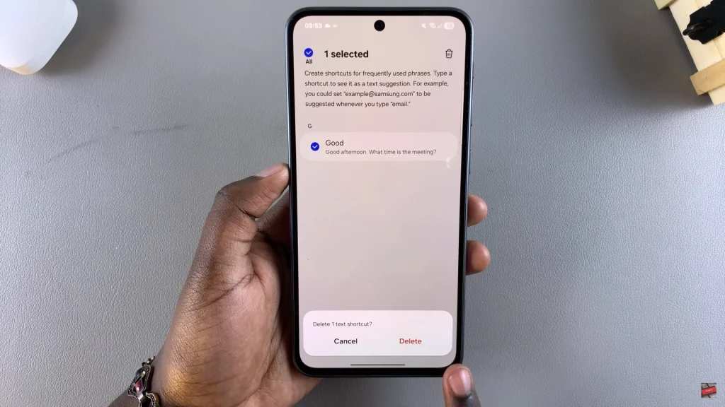 How To Delete Text Shortcuts On Samsung Galaxy A56