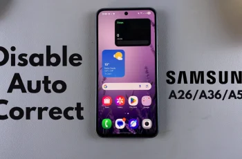 How To Disable Auto Correct On Samsung Galaxy A26/A36/A56
