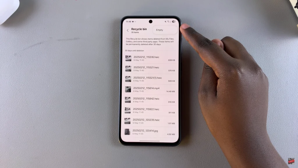 How To Empty Recycle Bin On Samsung Galaxy A56