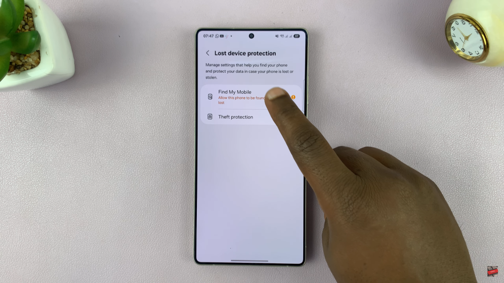 How To Enable Find My Mobile On Samsung Galaxy S25 / S25 Ultra