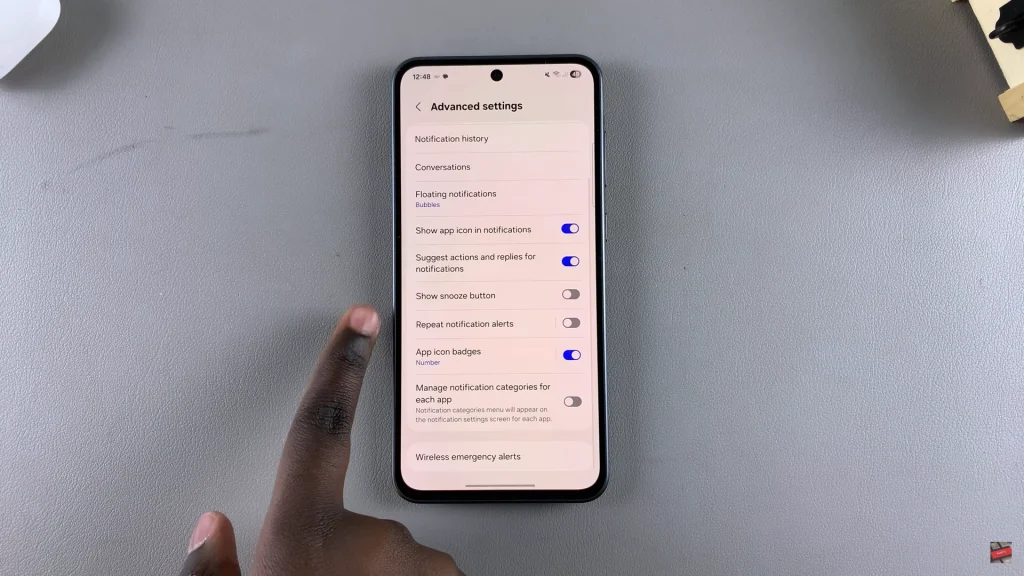 How To Enable Notification Reminders On Samsung Galaxy A56