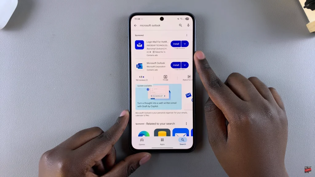 How To Install Microsoft Outlook On Samsung Galaxy A56