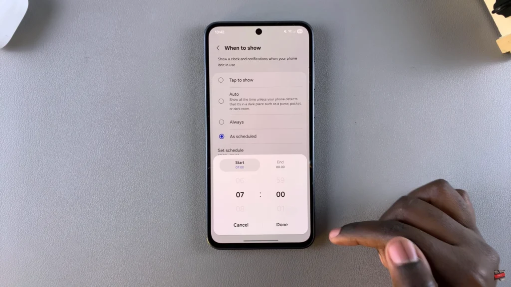 How To Schedule Always On Display On Samsung Galaxy A56