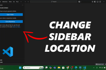 How To Switch Sidebar Location On VS Code
