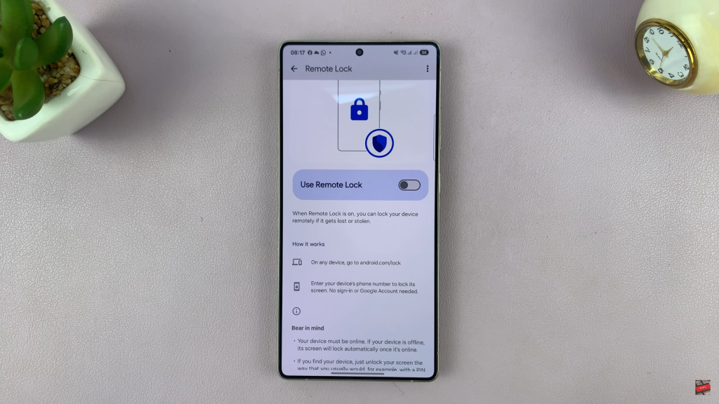 How To Turn OFF Remote Lock On Samsung Galaxy S25 / S25 Ultra