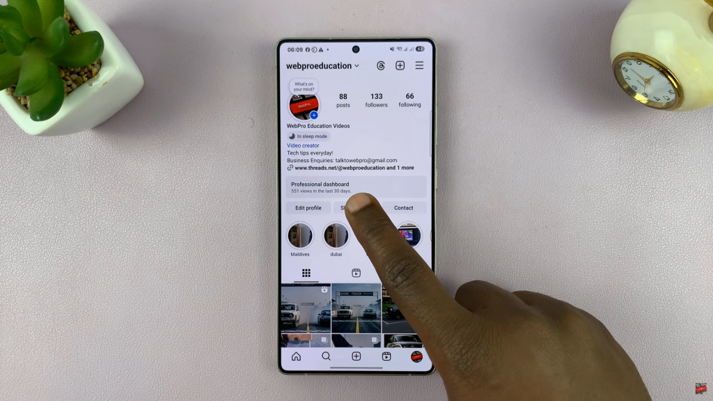 Copy Instagram Profile Link