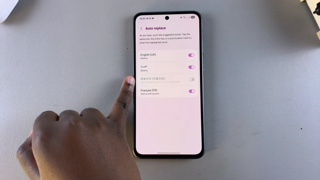 Enable Auto Correct On Samsung Galaxy A56