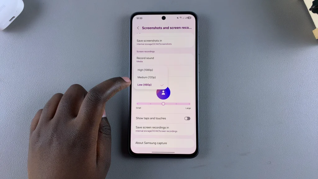 Change Video Quality For Screen Recordings On Samsung Galaxy A36
