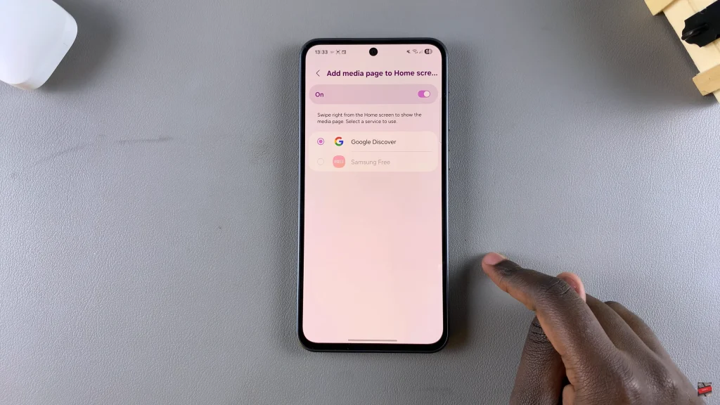 Add Media Page To Home Screen On Samsung Galaxy A36