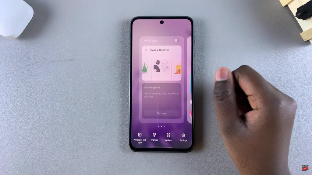 Add Media Page To Home Screen On Samsung Galaxy A26