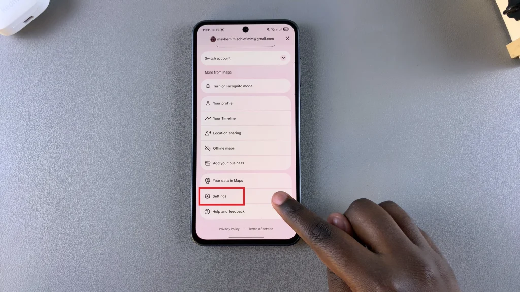 Enable Dark Mode in Google Maps On Samsung Galaxy A26