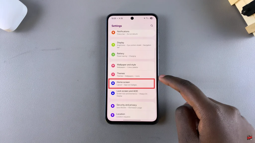 Remove Media Page From Home Screen On Samsung Galaxy A26
