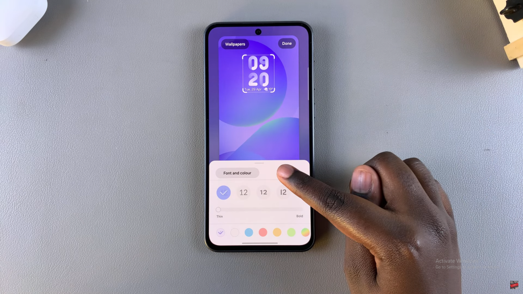 Add Analog Clock To Lock Screen Of Samsung Galaxy A36/A56/A26