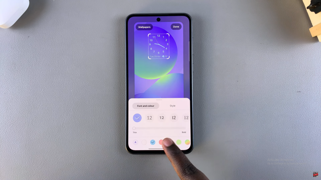 Add Analog Clock To Lock Screen Of Samsung Galaxy A36/A56/A26