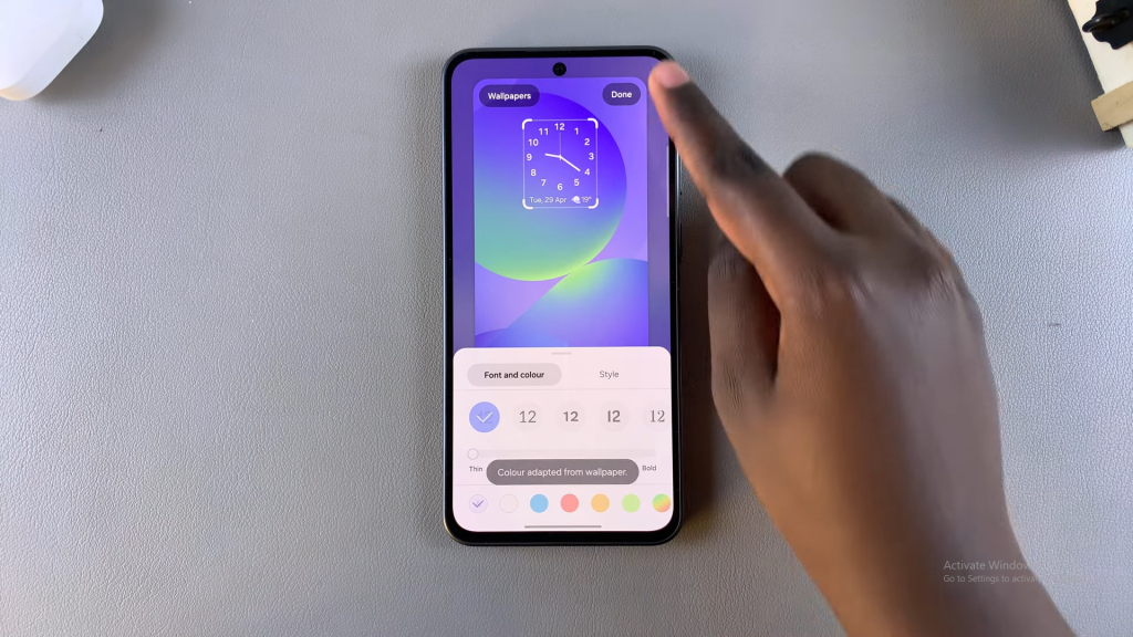Add Analog Clock To Lock Screen Of Samsung Galaxy A36/A56/A26
