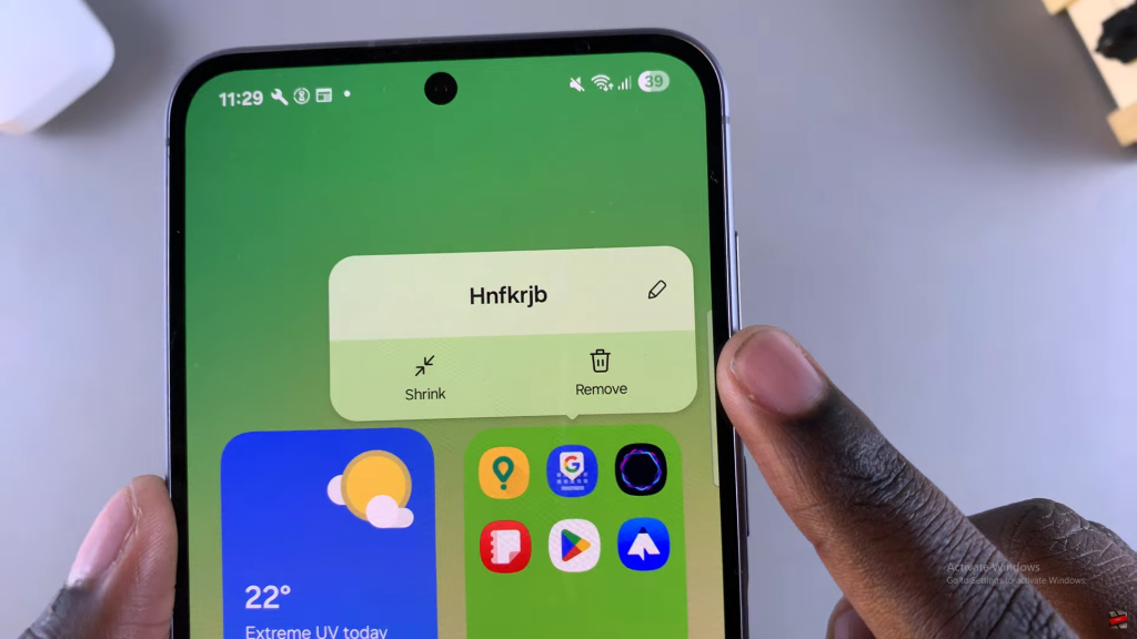 Remove Folder From Home Screen Of Samsung Galaxy A56/A36/A26